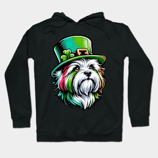 Maltese Dog Enjoys Saint Patrick's Day Festivities Hoodie